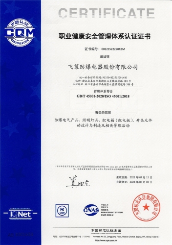 ISO45001 Certificate